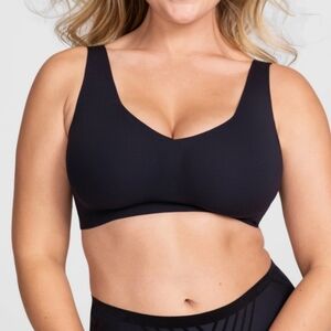 Honeylove Softform Black Wireless V-Neck Bra Seamless Sculpting Size 3X